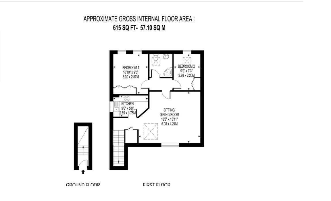 Weybridge - 2 Bed - Parking Apartment Luaran gambar